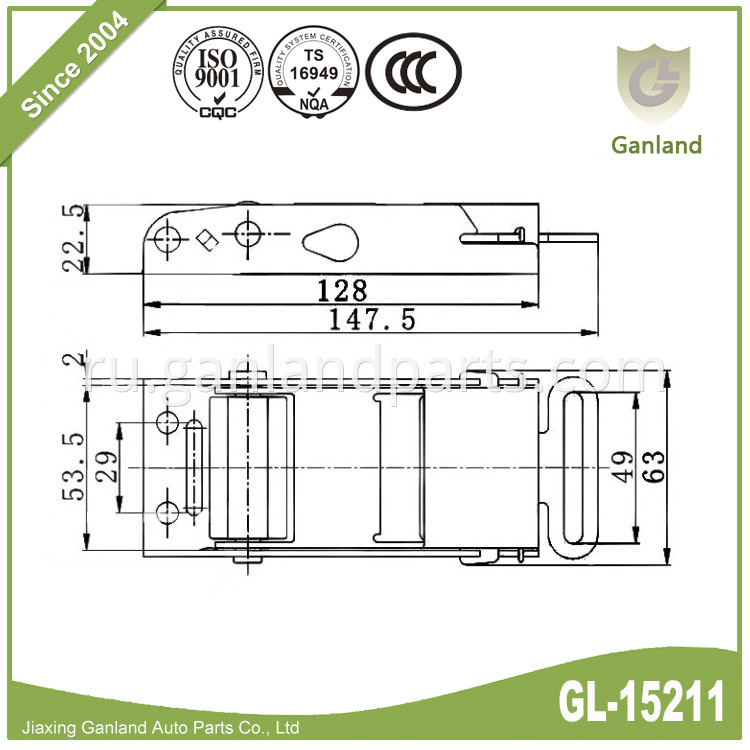 SS Overcenter buckle GL-15211